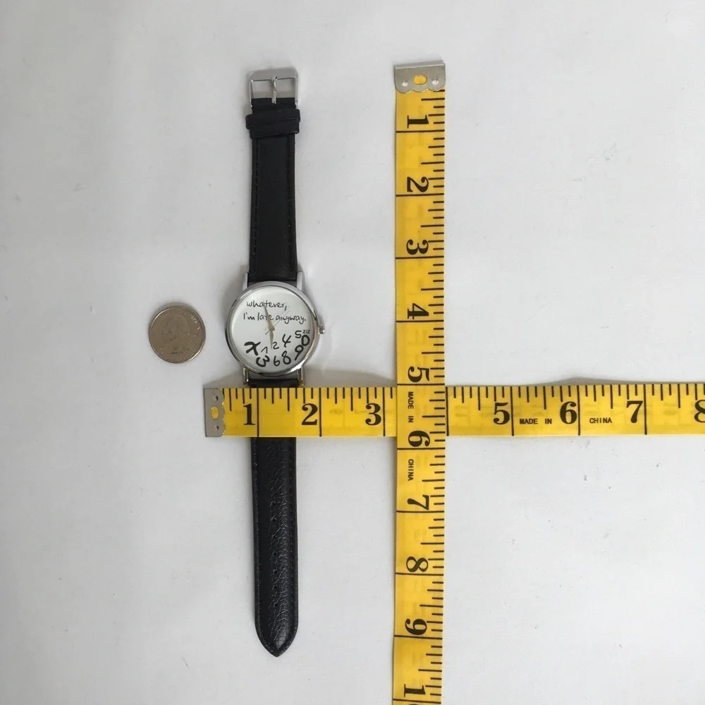 Whimsical Watch Women’s Novelty Gift I’m Late Phrase Watch NEW Statement Quartz